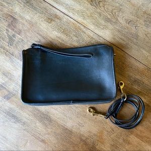 greenish grey minimalist COACH purse